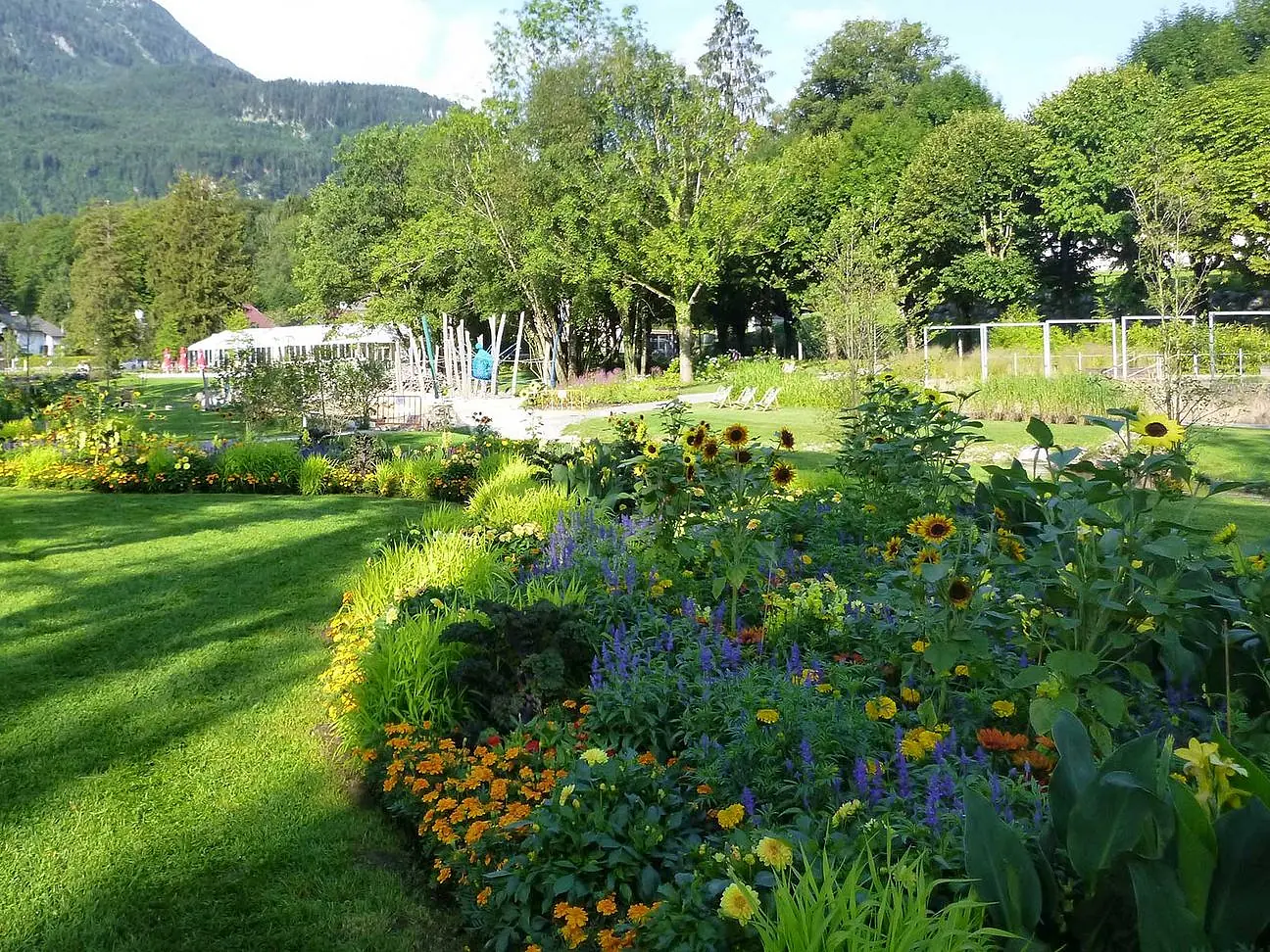 © Danner Landschaftsbau Ein gepflegte Grünraum im öffentlichen Bereich der Kaiser Franz Josef Park.